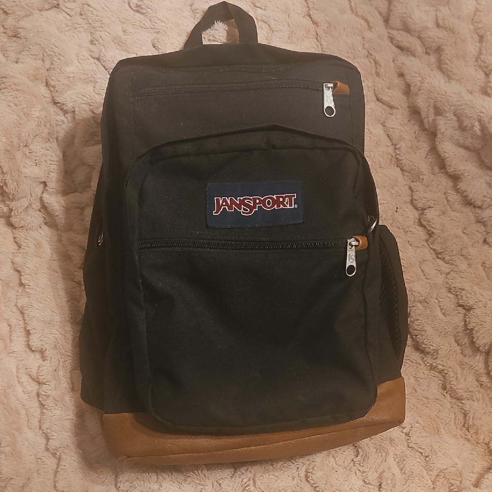 JanSport Classic Black and Tan Backpack
